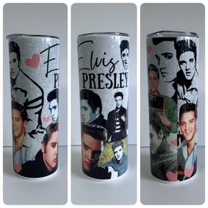 Elvis Presley Collage 20oz Skinny Tumbler